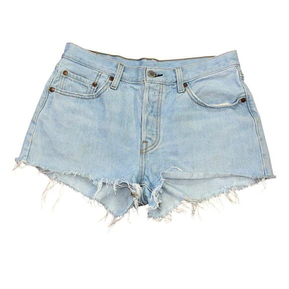 Levi’s Distressed Cut Off  Cotton Denim Shorts Women's 28 Western Cowgirl Summer - Picture 6 of 14